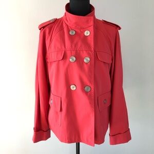 Women's Esprit Coral Red Double breasted Jacket size 10
